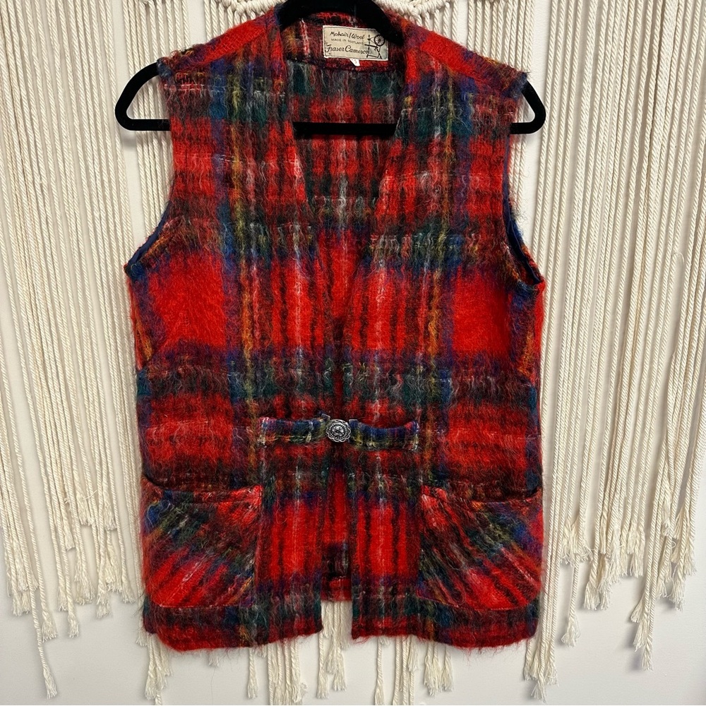 Vintage Fraser Cameron mohair tartan vest